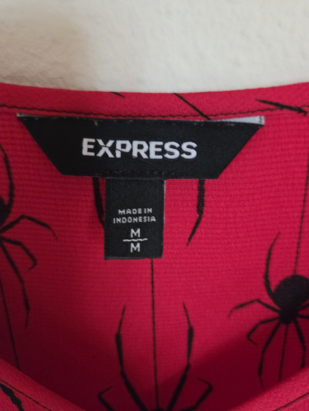 Express RED  Spider Print Blouse - Picture 2 of 3